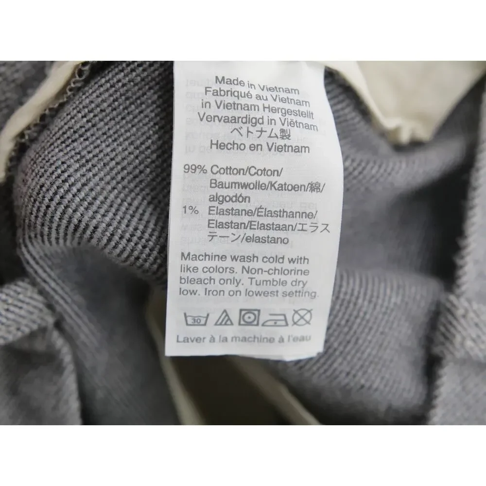 NWT J.Crew Brushed Twill Pants Mens 33x32 (31L) Light Gray Flex Slim Fit AA091